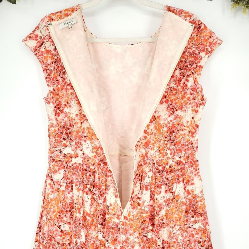 Madewell Watercolor Painted Lace Bloom Dress Size 10 - Picture 11 of 15